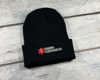 Immuno-compromised adult embroidered hat