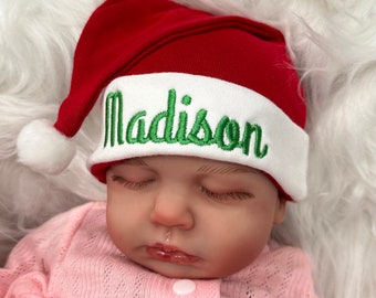Personalized Santa hat for baby - micro preemie / preemie / newborn / large newborn