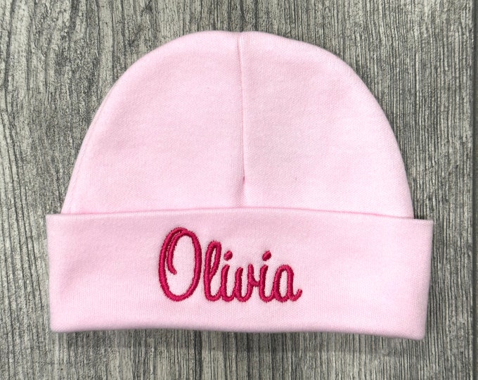 Personalized baby hat - micro preemie / preemie / newborn / 0-3 months / 3-6 months