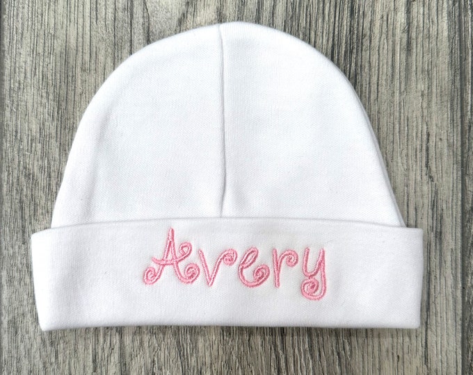 Personalized baby hat - micro preemie / preemie / newborn / 0-3 months / 3-6 months / 6-12 months