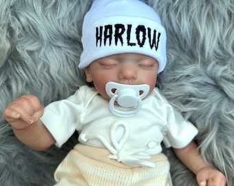 Personalized Halloween Baby Hat: Micro Preemie to 6-12 Months