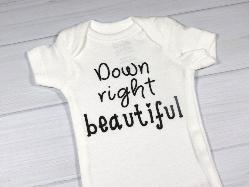 Down syndrome awareness baby clothing newborn T21 bodysuit Baby bodysuit Down right beautiful