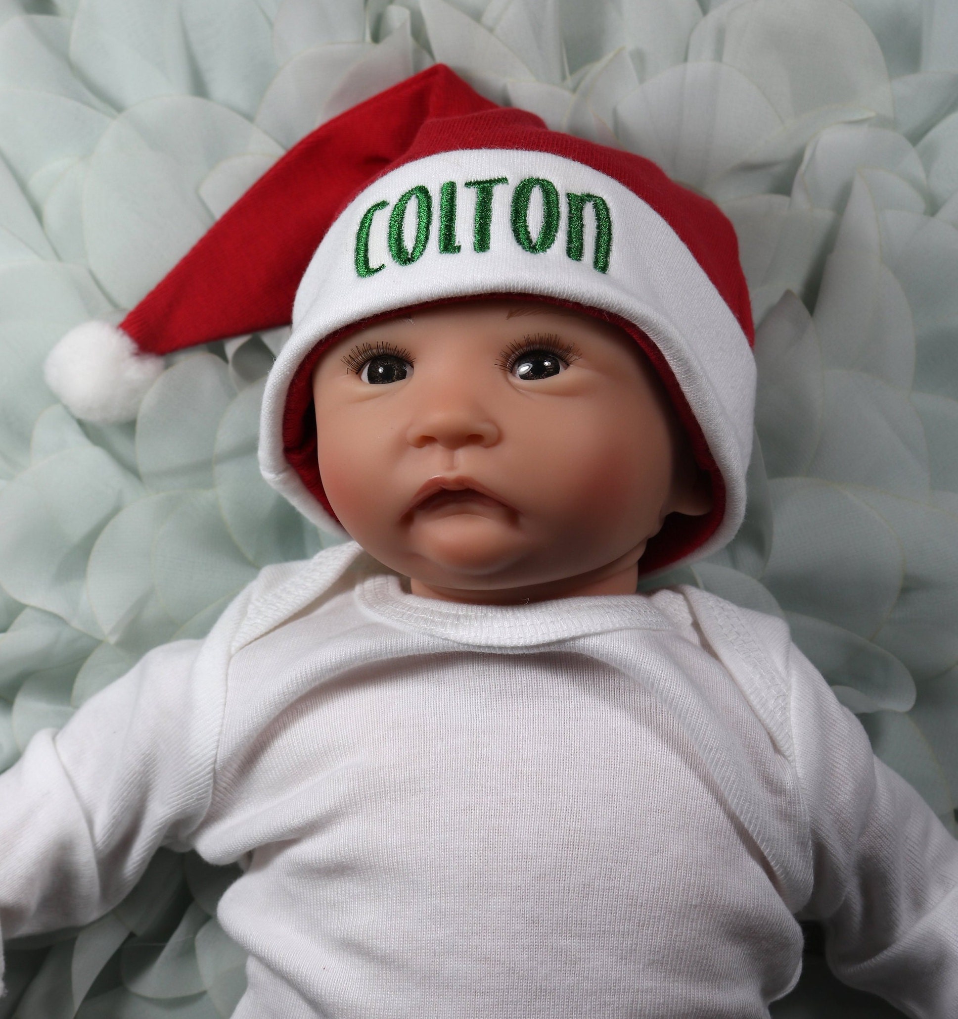 personalised baby santa hat