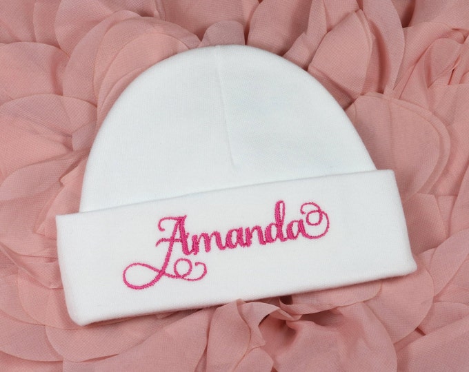 Personalized baby hat - micro preemie / preemie / newborn / 0-3 months / 3-6 months / 6-12 months