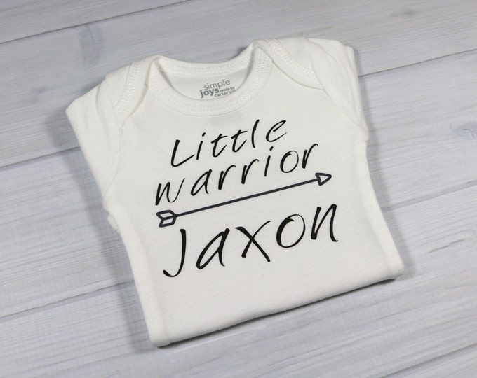 Personalized baby bodysuit - Little Warrior