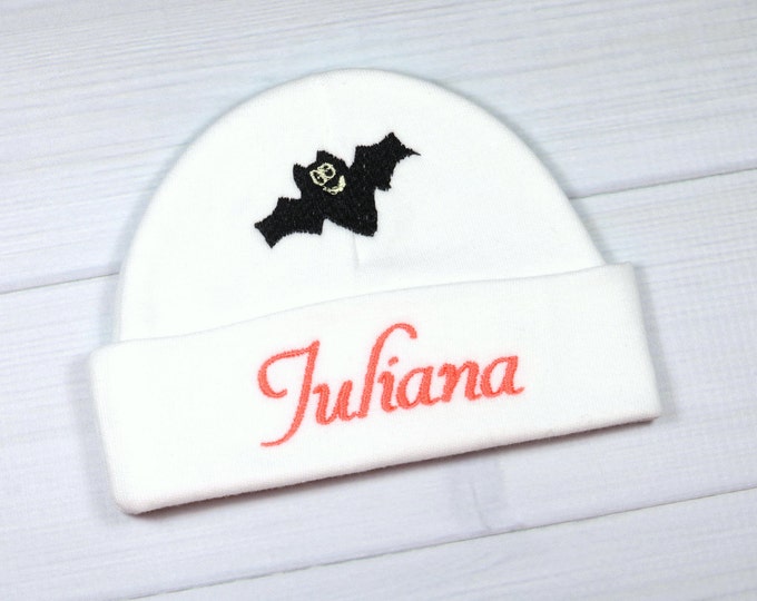 Personalized baby hat for Halloween - micro preemie / preemie / newborn / 0-3 months / 3-6 months / 6-12 months