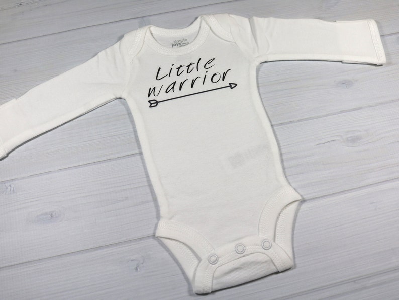 warrior baby fighter preemie preemie bodysuit sick baby gift NICU clothes preemie gift Baby bodysuit Little Warrior newborn creeper
