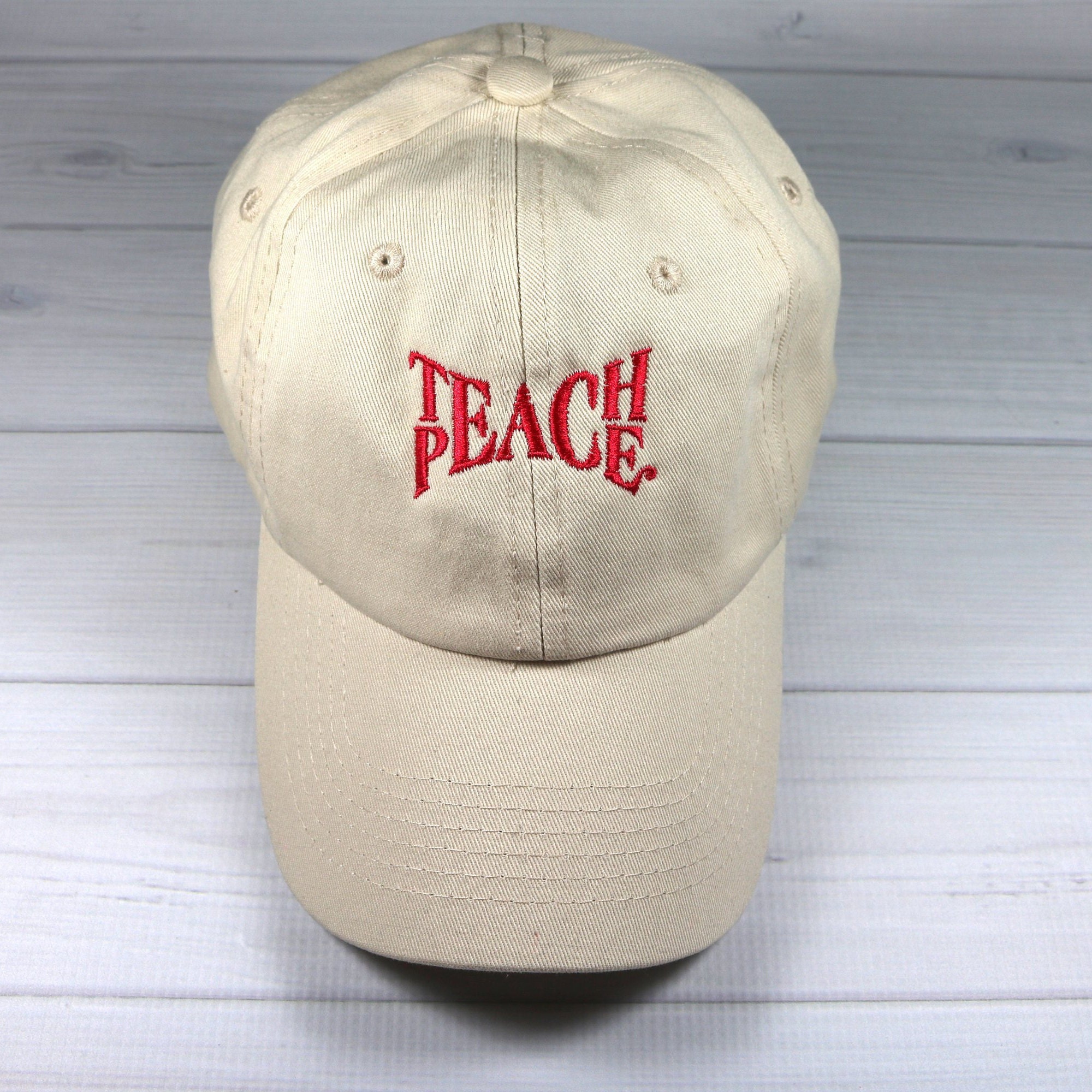 Teach Peace baseball cap - embroidered baseball hat, embroidered ...