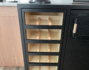 Wine Insert for Cabinetry | Choice of Hardwood Material, Wine Bottle Storage, Wine Cubby