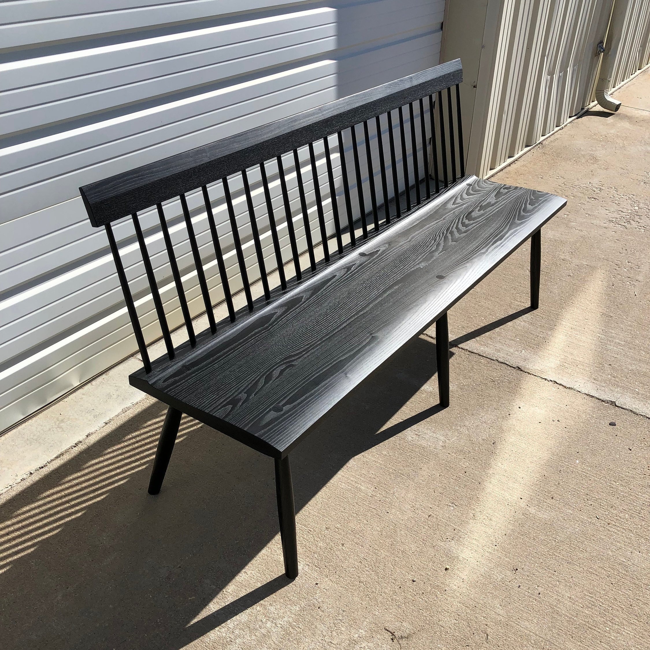 EBONIZED SPINDLE BENCH Shaker Bench Entry Bench Dining Bench
