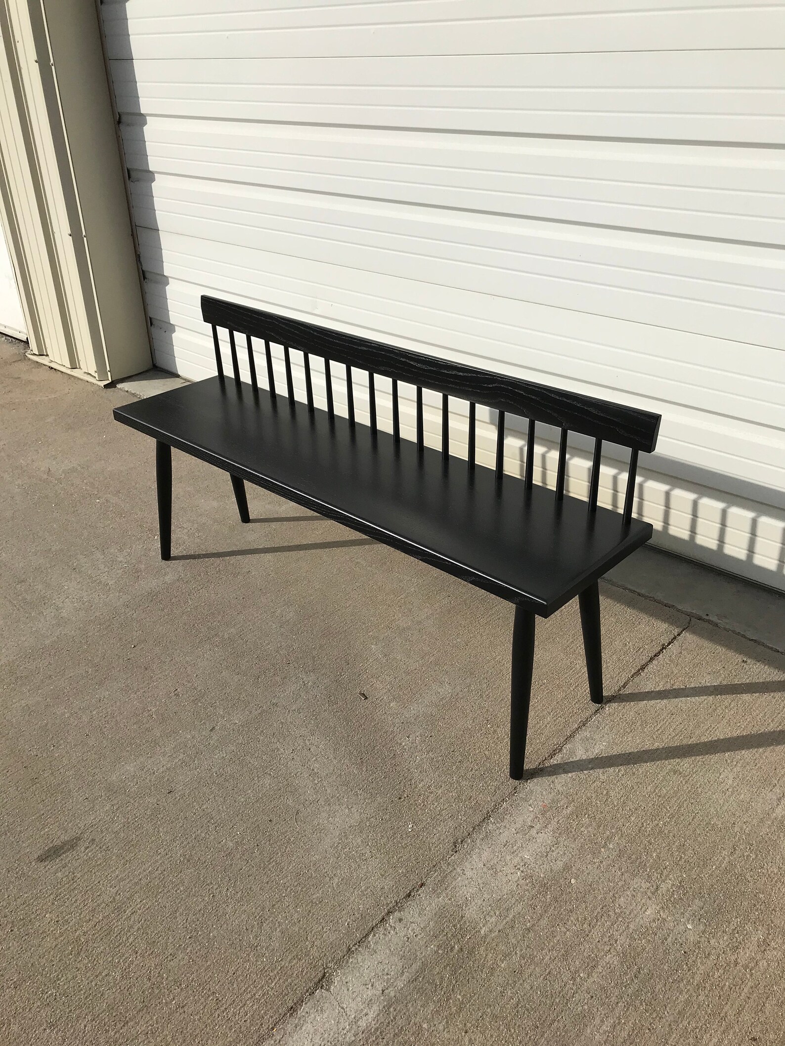 EBONIZED LOW BACK Spindle Bench Shaker Bench Entry Bench Etsy