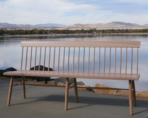 Oak dining 2024 bench with back