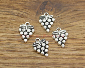 8 Tree charms antique silver tone T1