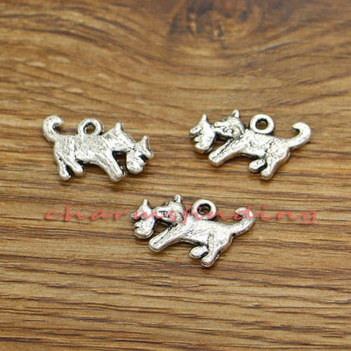 30pcs Dog Charms Antique Silver Tone Animal Dalmatian Charm Etsy
