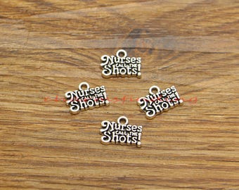 30pcs Nurse School Charms Medical Charms Health Care Worker Charms Antique Silver Tone 15x11mm cf5175