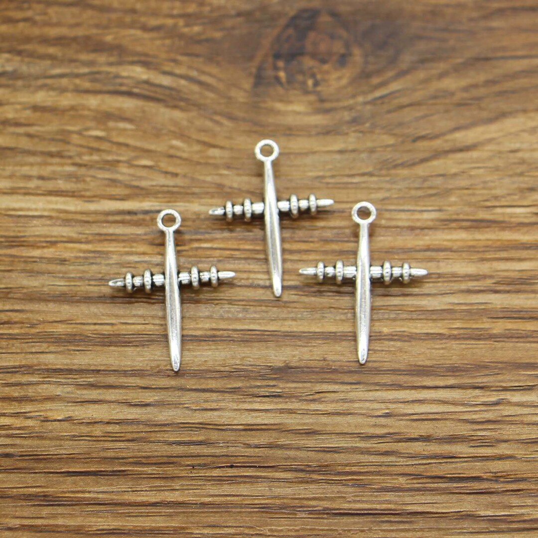 50pcs Cross Charms Religious Charms Bulk Charms Antique Silver Tone