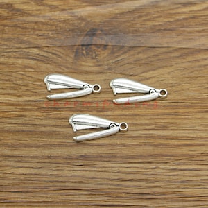 20pcs Stapler Charms Office Supplies Charms Antique Silver Tone 13x25mm cf4358