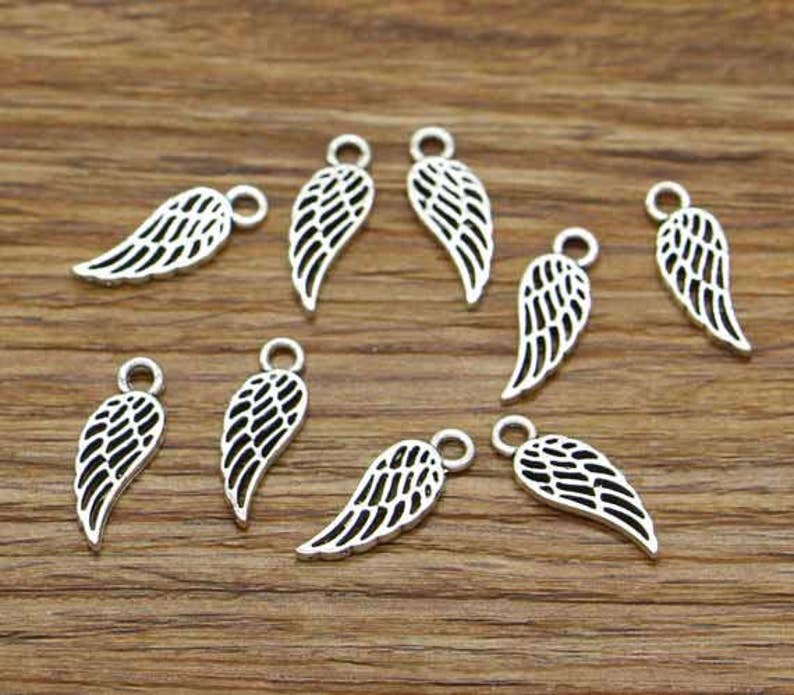 50pcs Wing Charms Bulk Charms Wings Angel Charms Antqiue Etsy