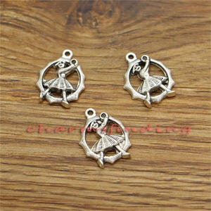 25pcs Ballet Charms Ballerina Dancer Charms Antique Silver Tone 15x20mm cf3333