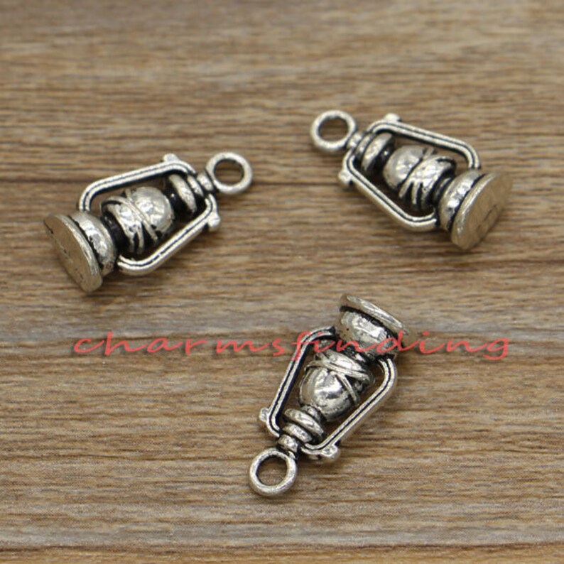 20pcs Lantern Charms Charms Oil Lamp Charms Antique Silver Etsy