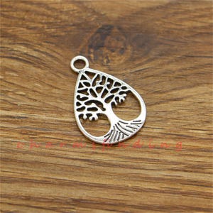 15 pièces pendentifs à breloques en métal breloques en métal pendantes ton argent antique 21x32mm cf3468