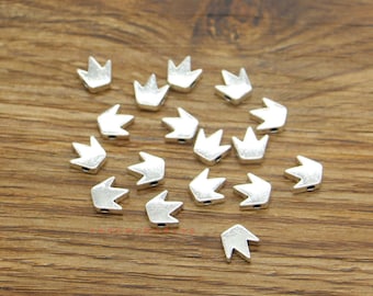 100pcs Crown Beads Spacers 1mm hole Beads Loose Metal Beads Antique Silver Tone 8x8x3mm cf4017