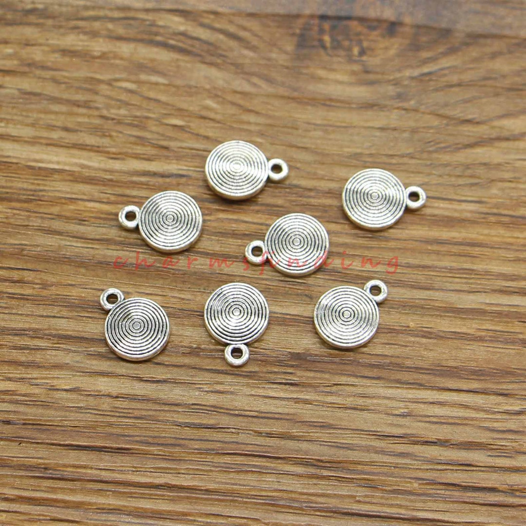 50/100pcs 2024 Charms New Year Charms Graduation Charms Antique Silver Tone 14x9mm cf4657