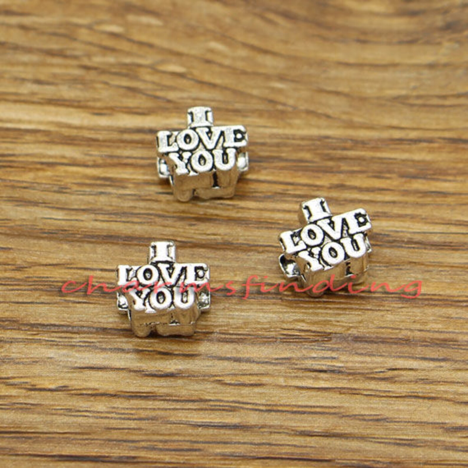 30pcs I Love You Beads Word Charms Beads Large Hole European - Etsy