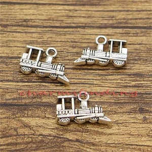 20pcs Steam Train Engine Charms Locomotive Charms Antique Silver Charm 18x12mm cf2893