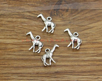 30pcs Giraffe Charms Zoo Animal Charms Antique Silver Tone 14x16mm cf4275