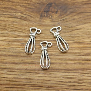 25 Stück Eierschlag Charms für Köche und Köche Antik Silber Ton 10x24mm cf4027