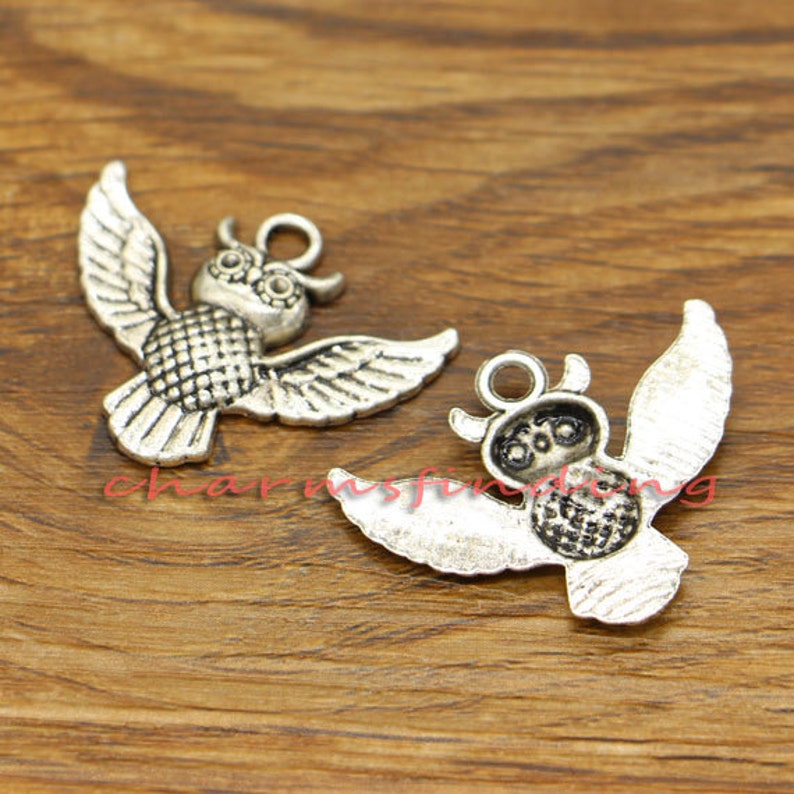 Antique Silver Tone Comb Charms – 12 Piece Lot, P360, Vintage Style Hair Charms
