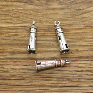 20pcs lighthouse Charms Maritime Ship Beacon Charms Antique Silver Tone 8x25x8mm cf3617