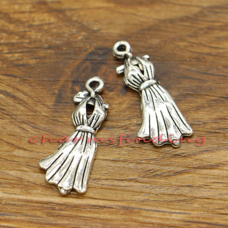 25pcs Long Dress Charms Fashion Charms Antique Silver Tone Etsy