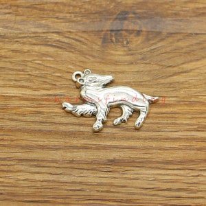 10pcs Badger Charms Animal Charm Antique Silver Tone 22x32mm cf4879