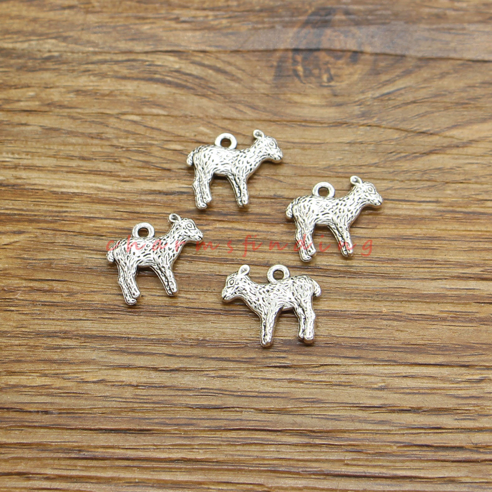 25pcs Lamb Charm Baby Sheep Animal Charms Antique Silver Tone Etsy