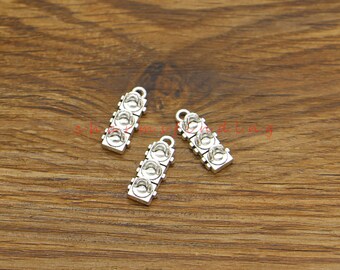 20pcs Traffic Light Charms Street Light Charms Antique Silver Tone 7x20mm cf4822
