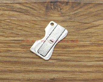 20pcs Pencil Sharpener Charms Antique Silver Tone 13x24mm cf4529
