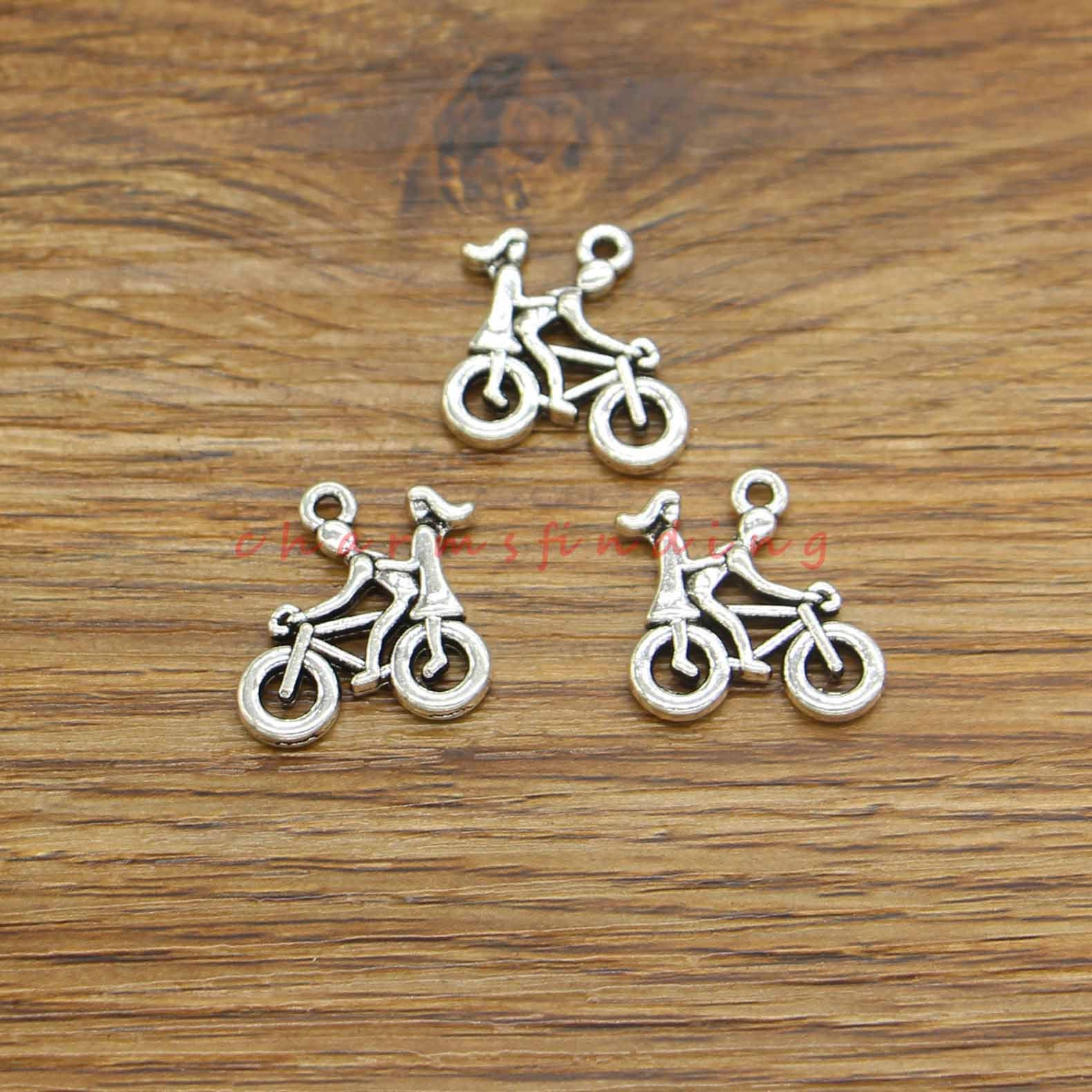 15pcs Bicycle Charms Cycle Bike Charms Antique Silver Tone Etsy