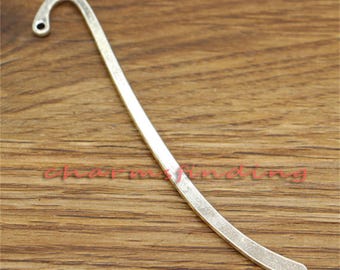 10pcs Blank Plain S Hook Bookmarks Metal Bookmarks Christmas Gift 2 Sided Charms 14x87mm cf2826