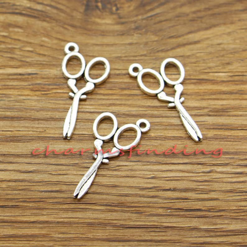30pcs Scissor Charms Sewing Charms Antique Silver Tone 15x30mm Etsy