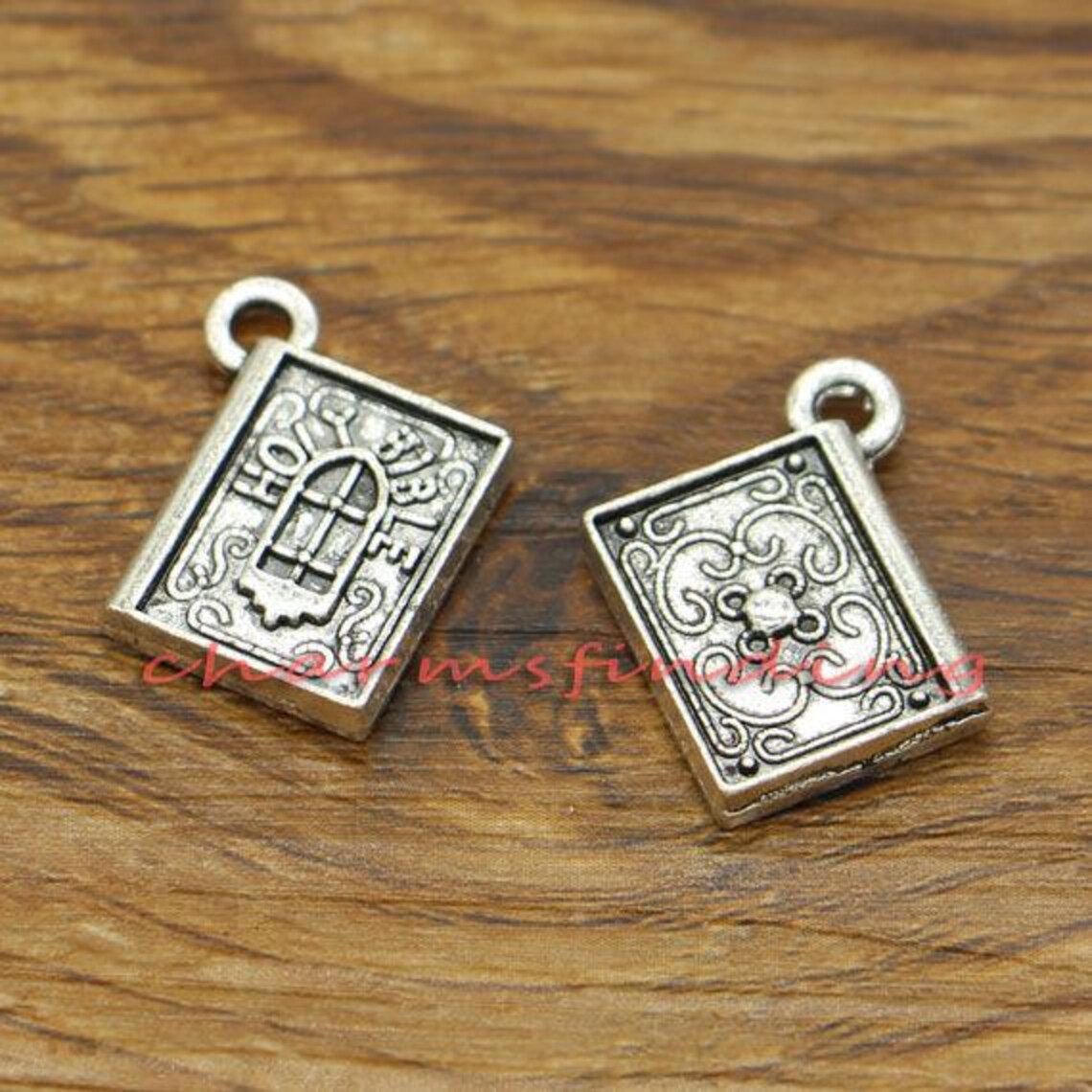 15pcs Holy Bible Charms Religion Charm Antique Silver Tone Etsy