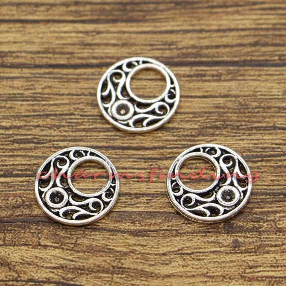 15pcs Letter G Alphabet Charms Silver Tone Alphabet Letter G Pendant 18x18mm