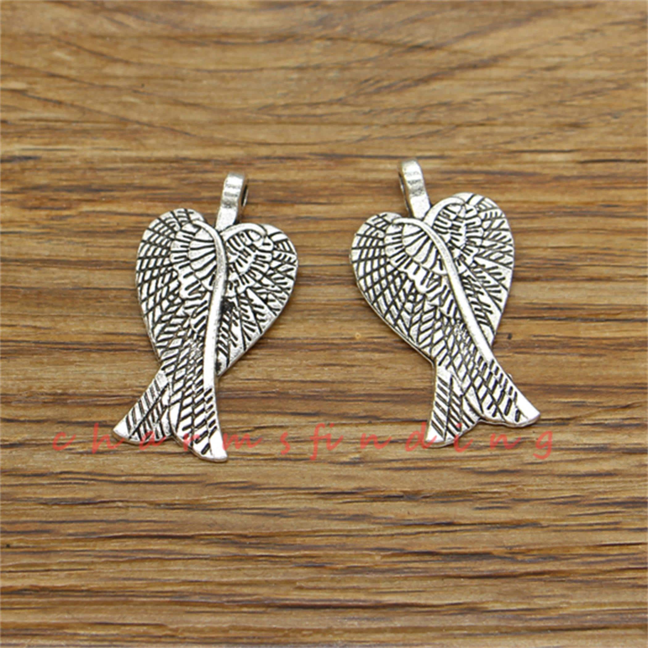 20pcs Angel Wings Charm Wings Antique Silver Tone 16x29mm Cf3608 Etsy UK