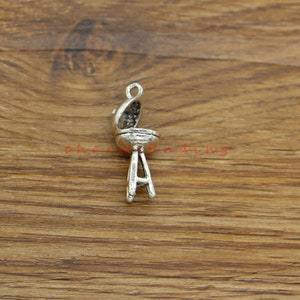 10pcs BBQ Grill Charms Pendants 3D Barbeque Charms Antique Silver Tone 11x27x10mm cf4608