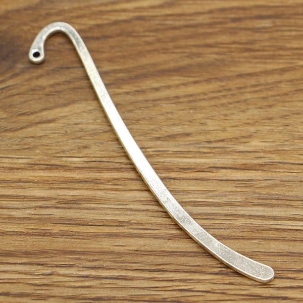 10pcs Blank Plain S Hook Bookmarks Metal Bookmarks Christmas Gift 2 Sided Charms 14x87mm cf2826