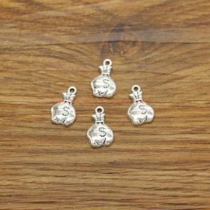 50 pz Charms Portamonete Portamonete Charms Portamonete all'ingrosso Tono Argento Antico 11x17mm cf5020