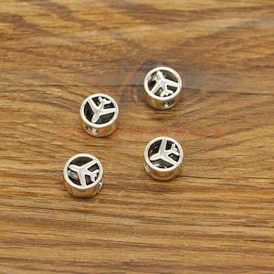 20pcs Airplane Beads Spacers Round Loose Metal Beads Antique Silver Tone 11x10x6mm 3mm hole beads cf4978