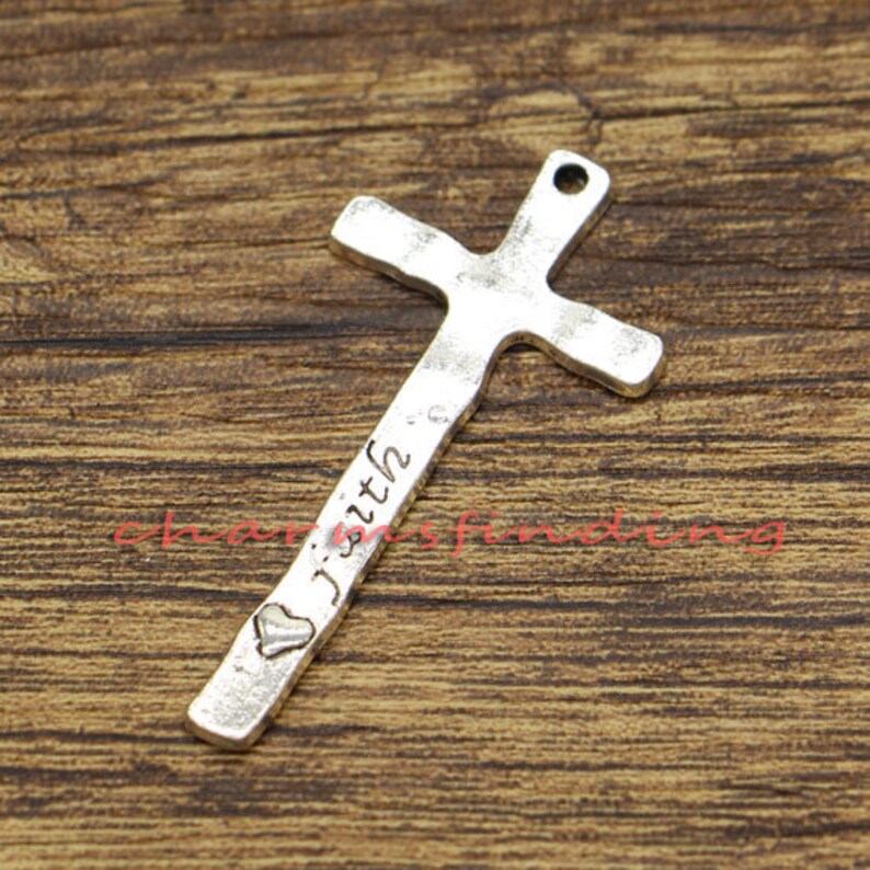 15pcs Cross Pendants Charms Religious Charms 2 Sided Faith and Etsy