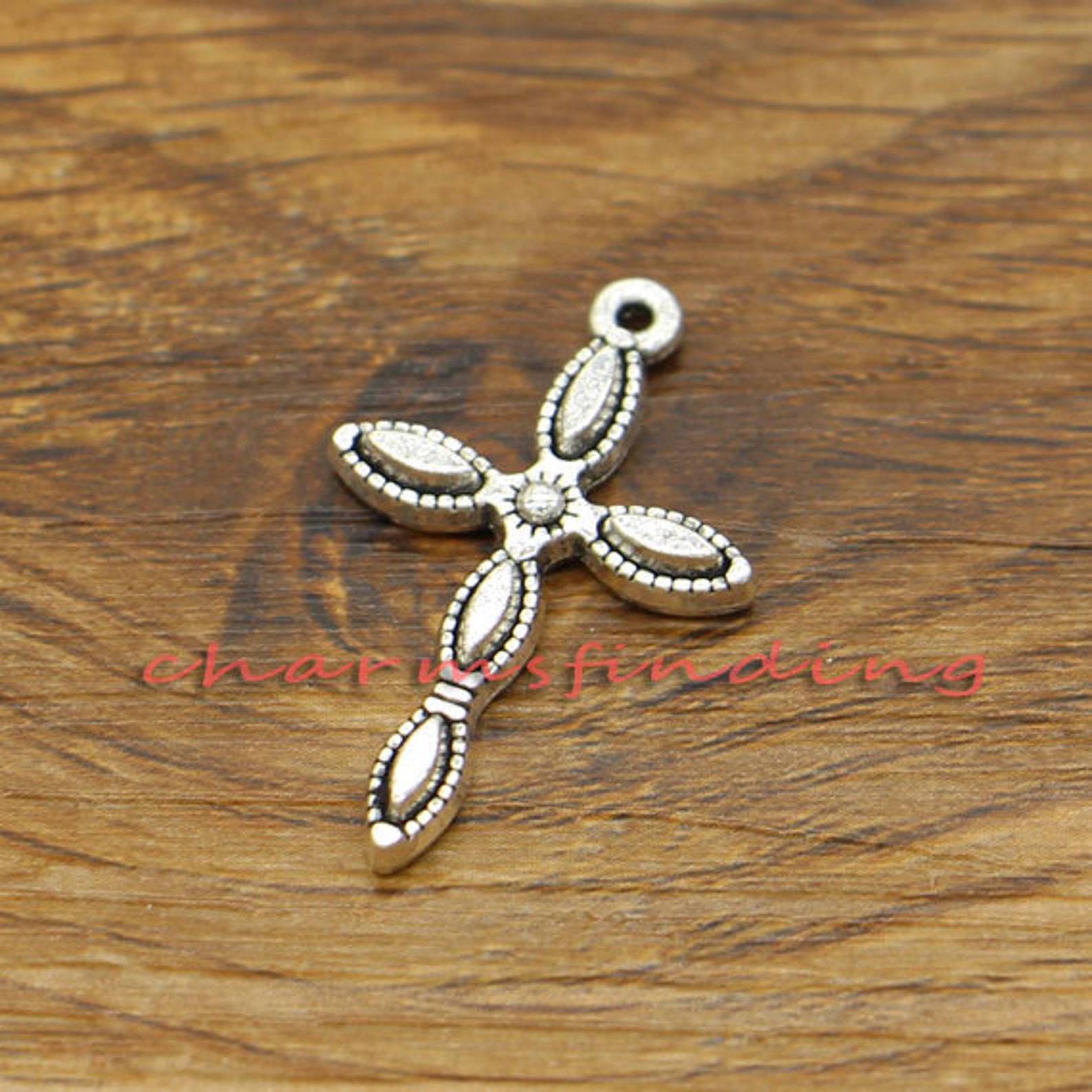 20pcs Cross Charms Religious Charms Antique Silver Tone Etsy